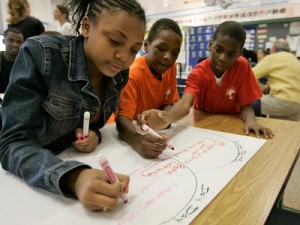 Black students classroom learning