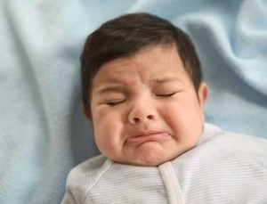 Sad baby crying